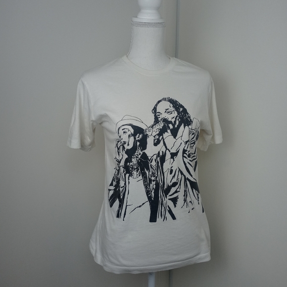 Wiz Khalifa and Snoop Dogg White Cotton Tee - Picture 2 of 10